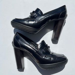 Authentic TOD’S Platform Heels ~ in Black Leather